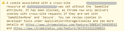 跨站请求中的Cookie被Chrome阻止